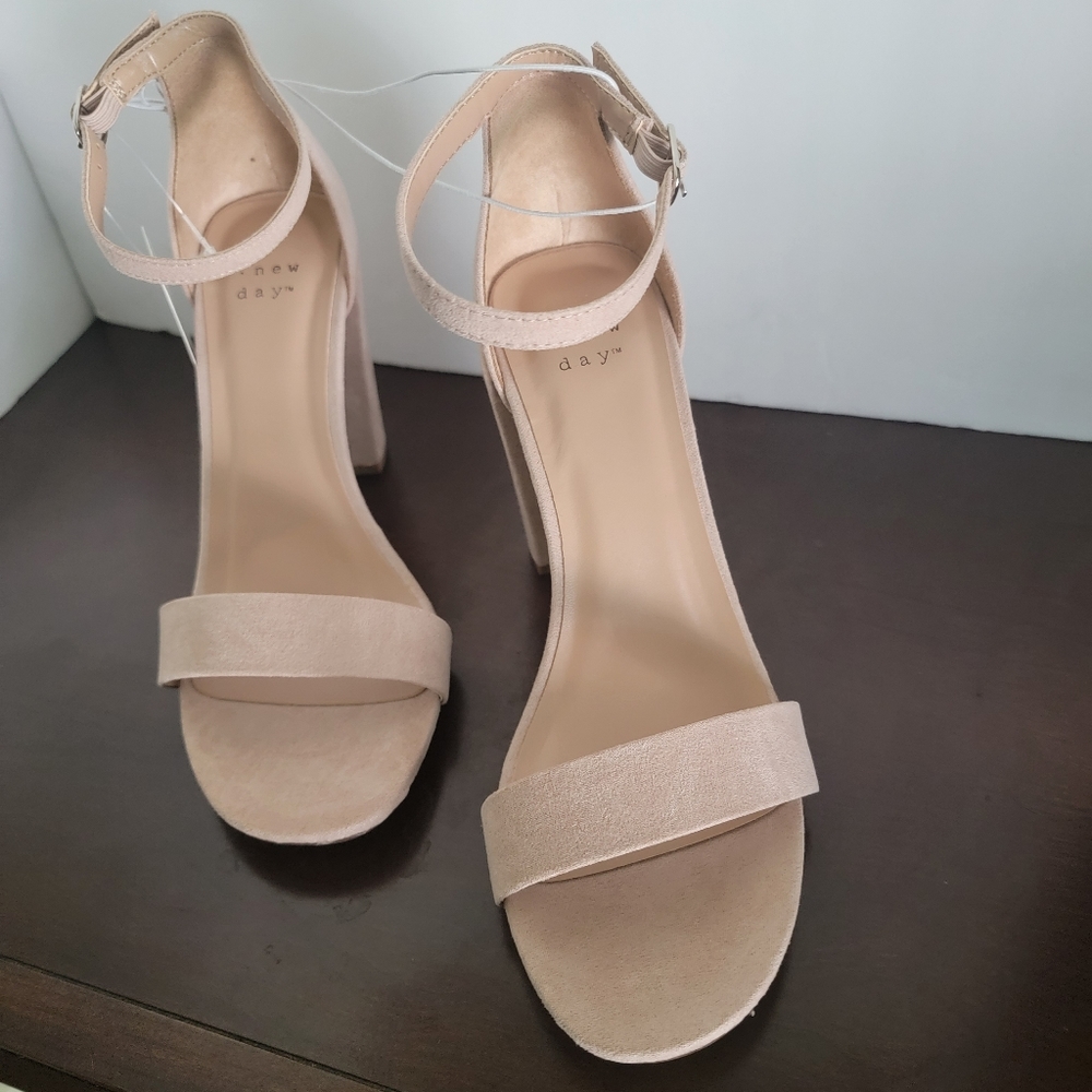 Blush Block Heel Sandals